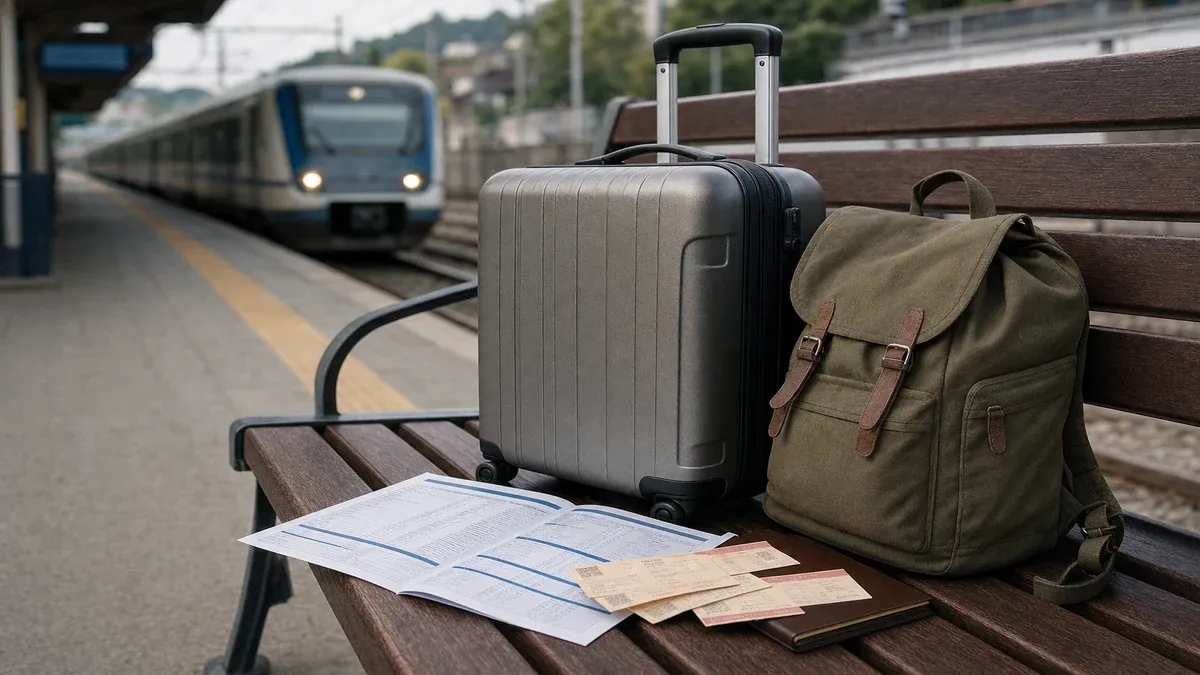 Travel Planning illustrated scenic rail scene